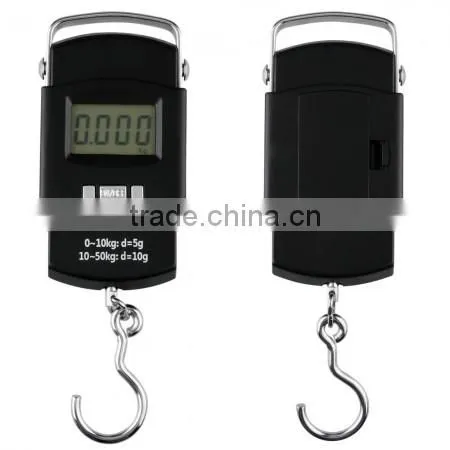50kg/110lb Digital LCD Hanging Fishing Weighing Scale -Black photo-3