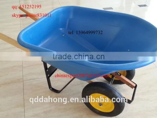 Heavy Duty Construction Plastic Wheelbarrow WH8802 photo-2