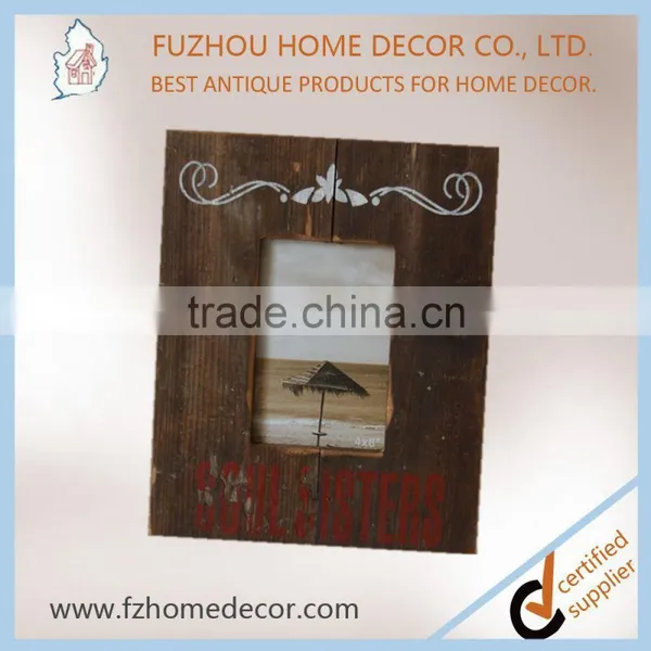2017 Top Selling Antique Wooden Picture Photo Frame With Silk Screen Printing for Decoration photo-2