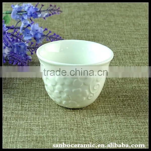 Bulk Tea Cup Whoelsale 80ml Mini Relief Tea Cups For Home Use photo-4