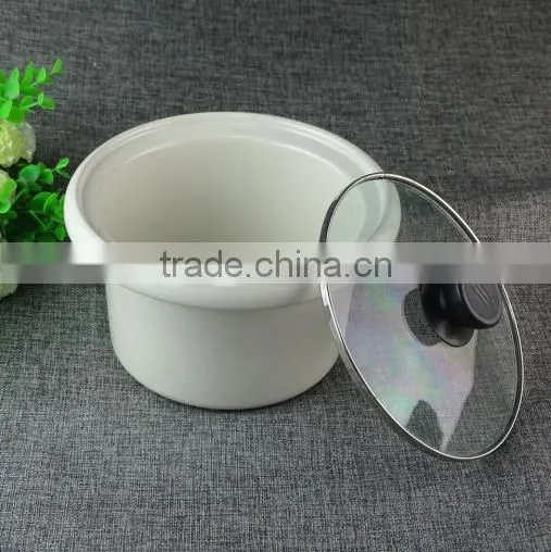 Cheap Magnesian Ivory White Porcelain Soup Tureen With Glass Lid & Iron Stand photo-2