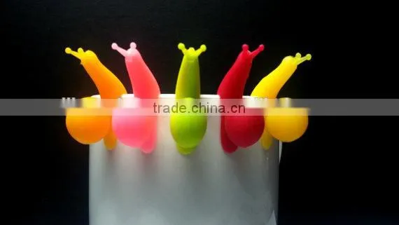Ready Production Mould Wholesale Snail Shaped FDA/LFGB Food Grade Silicone Party Glass Markers photo-4