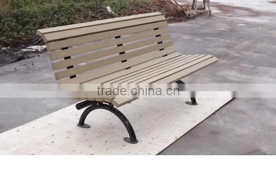 Outdoor Wooden Public Seating Bench photo-2