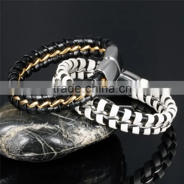 Mens Leather Bracelet Fashion Bracelets 2017 Real Cow Leather Bracelet photo-2