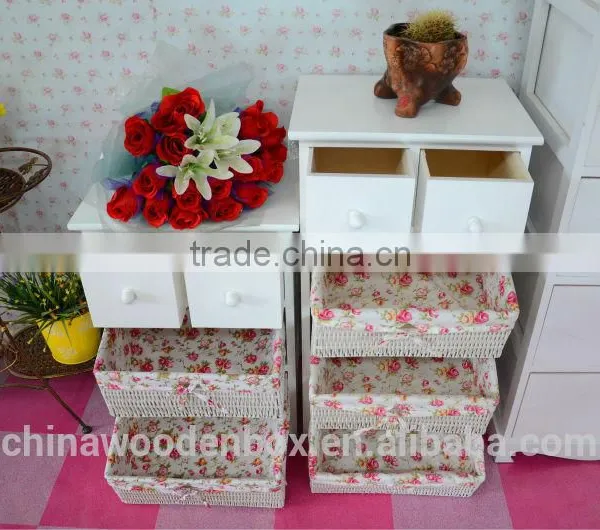 Wholesale Wooden Storage Cabinet With Basket Drawers photo-2