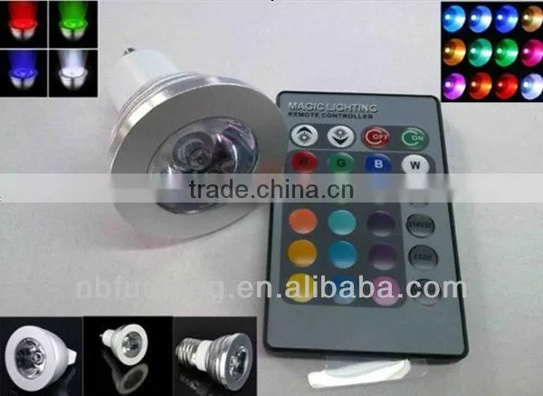 3W RGB Led Spotlight With Remote Control photo-2