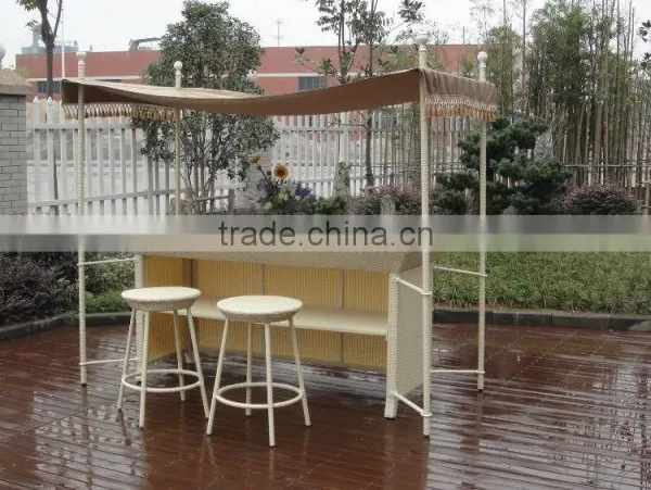 Rattam Patio Bar Furniture With Canopy For Sale photo-3