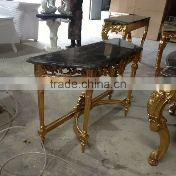 Hot Sale Classical European Style Console Table With Wood or Marble Top photo-3