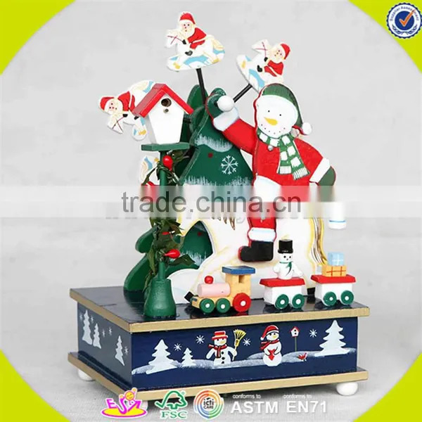 Wholesale Baby Wooden Merry go Round Music Box Fashion Kids Wooden Merry go Round Music Box W07B015B photo-2