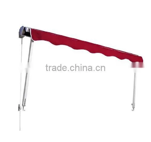 6Feet x 2Feet Patio Manual Retractable Red Sun Shade Awning photo-4