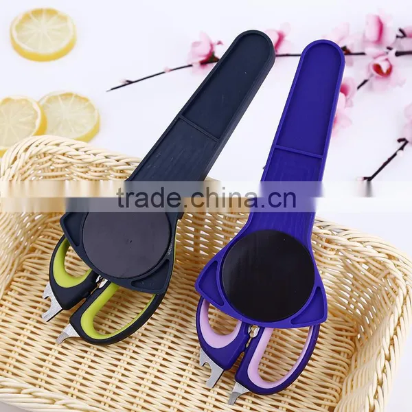 Eco-friendly Stainless Steel Multifunctional Kitchen Shears Magnetic Scissor photo-3