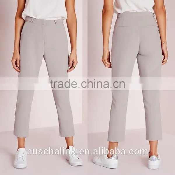Hot Sale Girls Grey Chic Cigarette Pants Low Price photo-6