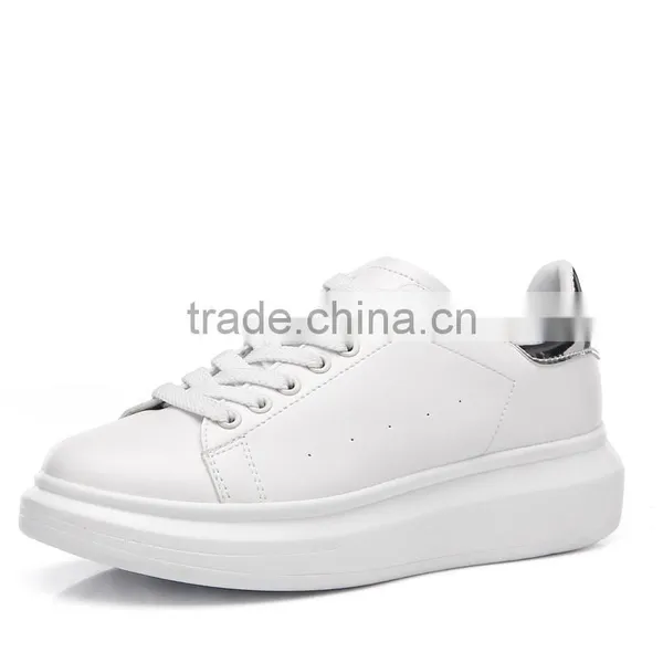 Simple Classics Brand Women Leather Casual Shoes Sneakers Sample for Female, Adults Casual Leather Shoes Good Quality From China photo-3