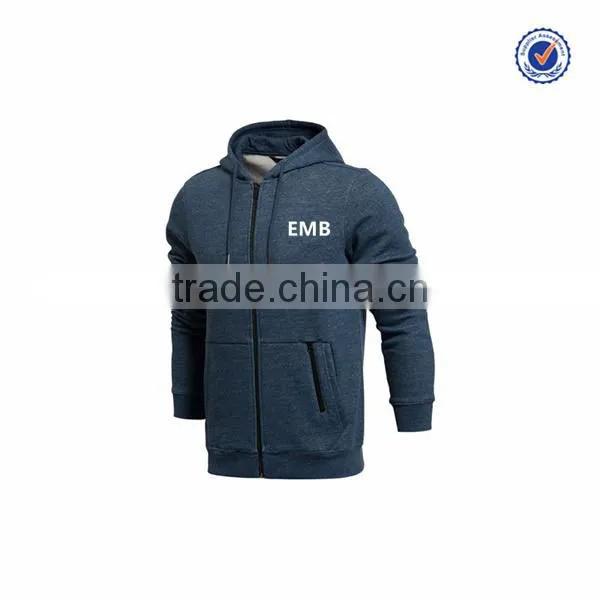 New Design Men Custom Casual Zip Up Sports Wear Custom Embroidered Hoodies photo-2
