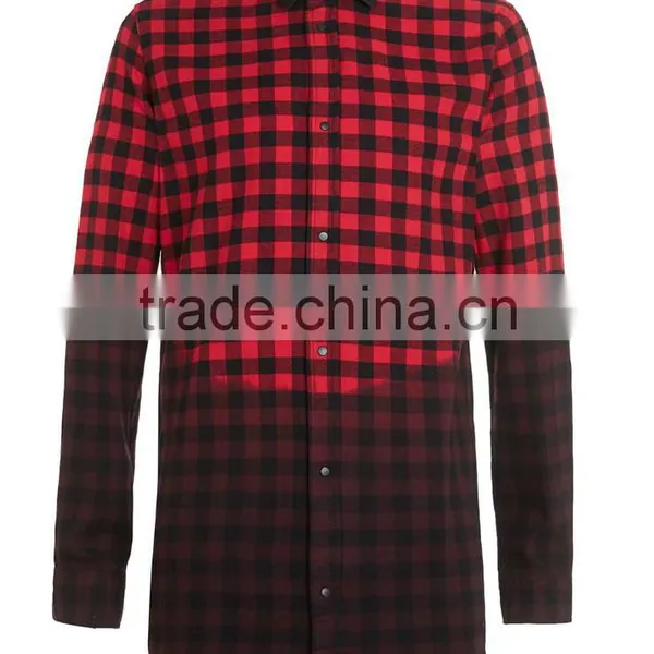 Mans Extra Long Plaid Dyed Shirts Latest Design photo-5