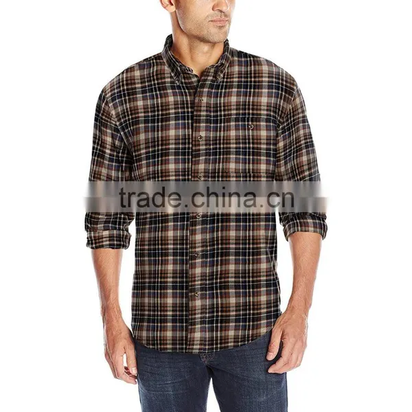 2017 Trend Long Sleeved Different Colors Plaid Cotton Flannel Shirt photo-5