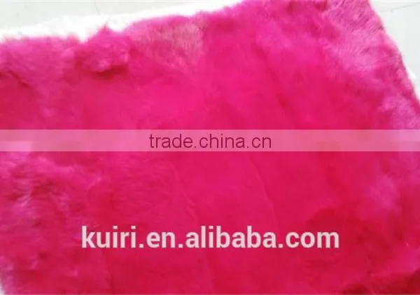 Daying Origin Rabbit Fur Plate Real Rabbit Pelt Plates Dyed Colors Rabbit Fur Skin Plates photo-3