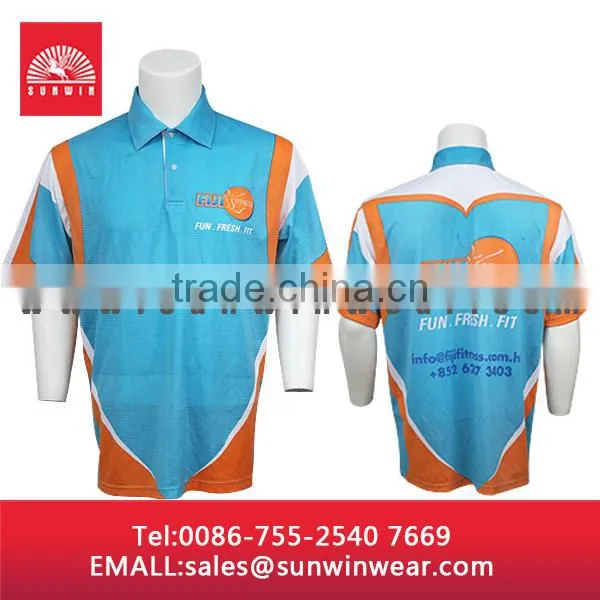Custom Factory Price Mens 100% Polyester Tripe Polo Shirt photo-4