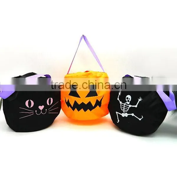Halloween Decoration Kids Candy Tote Pumpkin Bag Halloween Buckets photo-6