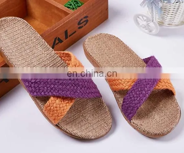 Wholesale New Arrival Women Flax Slipper Plain Slippers Slip on 2017 photo-6