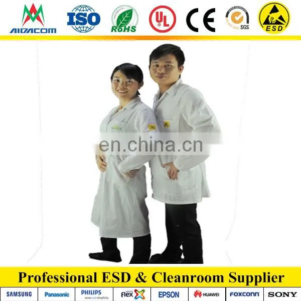 5mm Grid, With Logo Design ESD Poly/cotton Antistatic Smock photo-2
