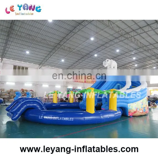 Commercial Giant Inflatable Elephant Slide With Pool, Land Amusement Park photo-5