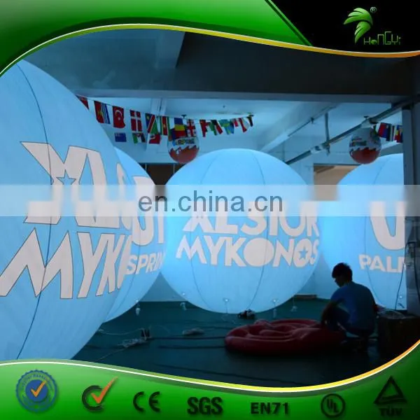 Full Printing LED Helium Balloon Inflatable Sphere Balloon Light For Sale photo-2