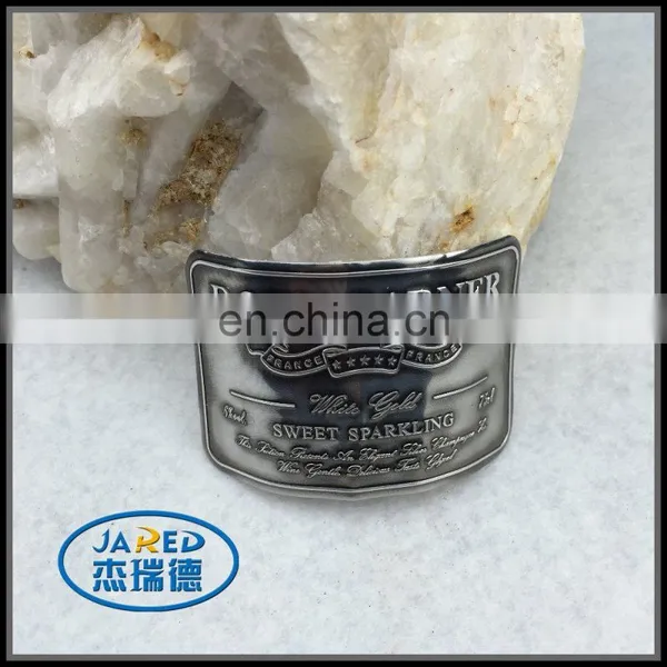 Factory Price Cheap Custom Metal Aluminum Printed 3d Wine Emblem Label With Good Sticker