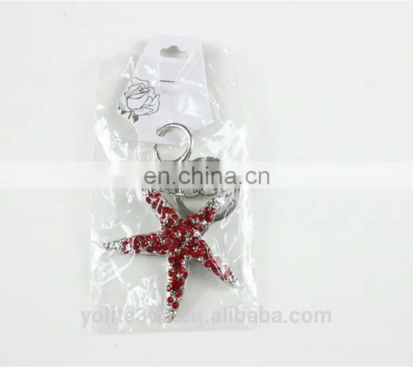 High Good Quality Gifts Metal Key Chain Star Creative Diamond Bag Accessories photo-2