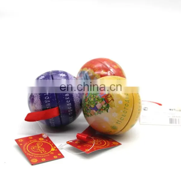Decorative Christmas Metal Tin Ball Containers Wholesale photo-6