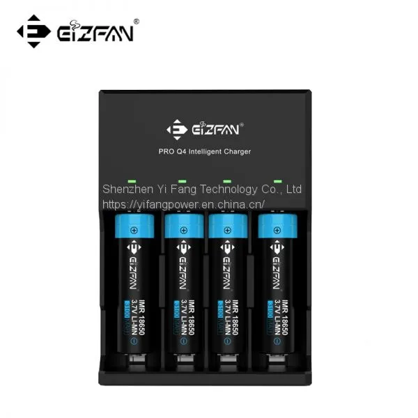 Efan Pro Q4 4 Bay Intelligent 3.6V Battery LED 18650 Charger