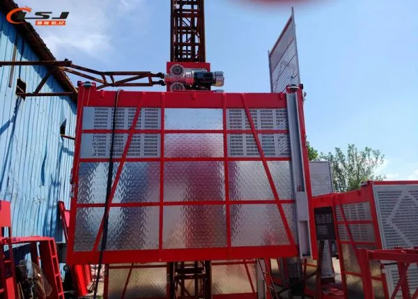 Manufacturer Sale Sc200/200 Two Cages 0-33m/Min Construction Material Hoist photo-2