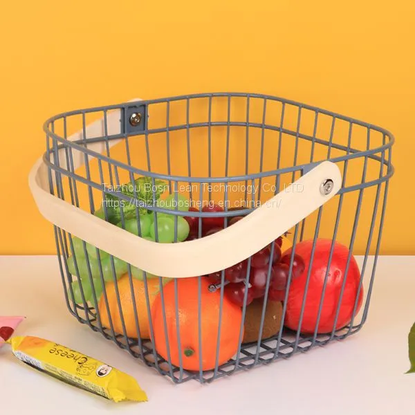 New Stainless Steel Drain Basket Metal Fruit Basket /Portable Vegetable Mesh Snack Basket photo-3