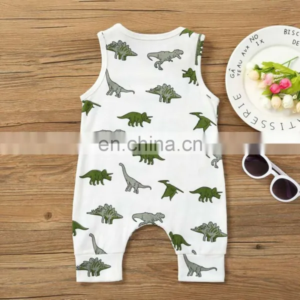Baby Romper Baby Clothes Summer Dinosaur Pattern Rompers photo-2