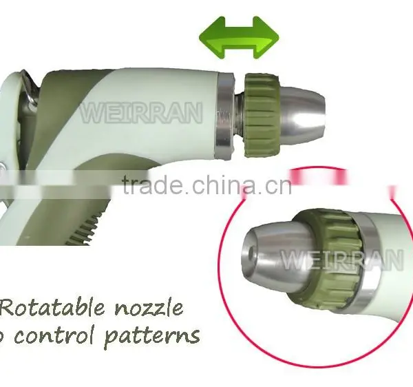 (84492) Plastic Garden Cleaning Tool TPR Covered Garden Water Gun Irrigational Metal Nozzle Jet Water Washing photo-3