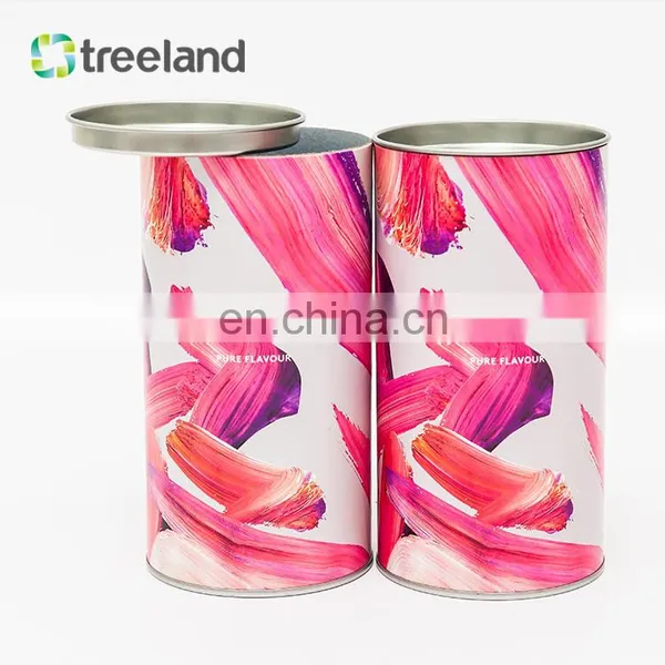 Custom Round Canister For Coffee Beans Food Grade Paper Can Packaging Degradable Cylinder Paper Tube photo-3