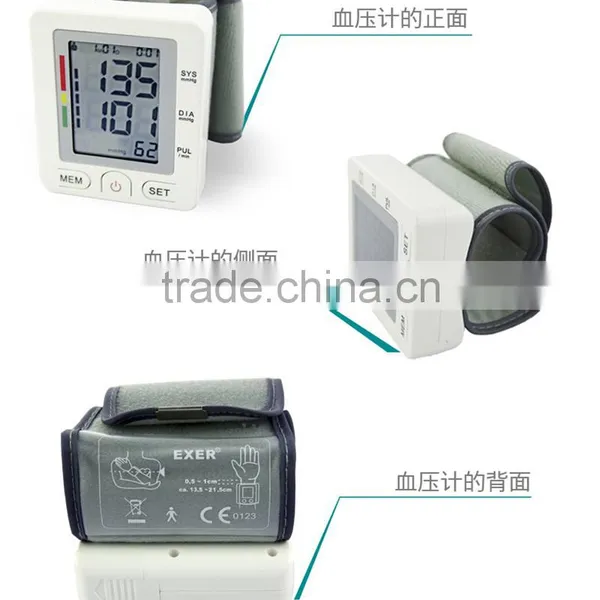 Android IOS APP Smartphone Control Automatic Inflating Wrist Watch Bluetooth Blood Pressure Monitor With Testing Heart Beat Rate photo-5