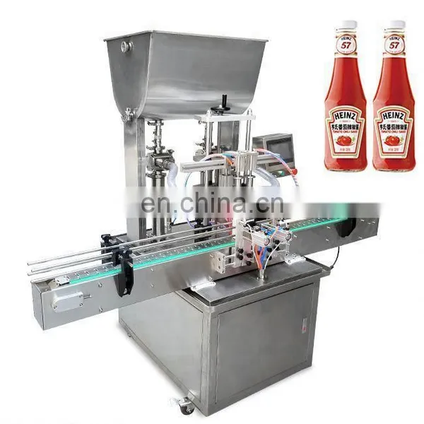 Semi-Automatic High Viscosity Peanut Butter Lotion Cream Jam Bottle Piston Pump Honey Thick Liquid Paste Filling Machine photo-3
