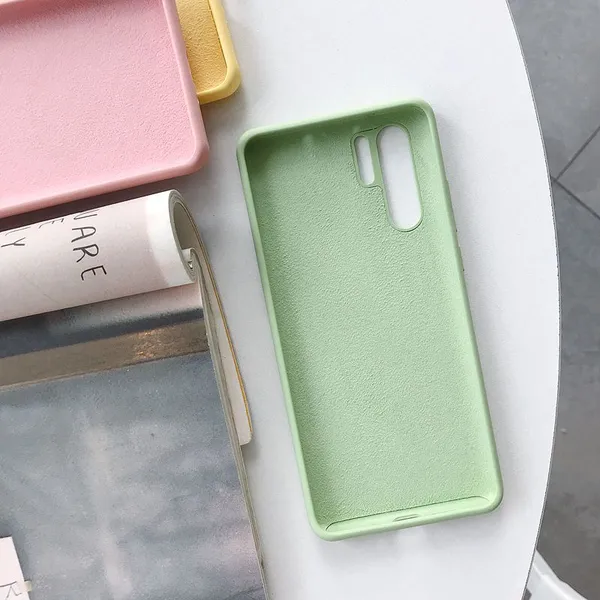 For Huawei P20 30 40 50 Pro Cell Phone Case Liquid Silicone Phone Cover Soft Microfiber Cloth Cushion Back Cover Cases photo-5