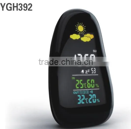Digital Colorful Led Light Stone Home Weather Station photo-3