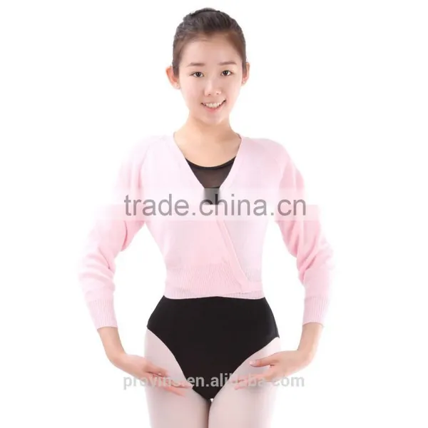 Ballet Long Sleeve Warm-up, Dance Sweater, Ballet Wrap Tops photo-3