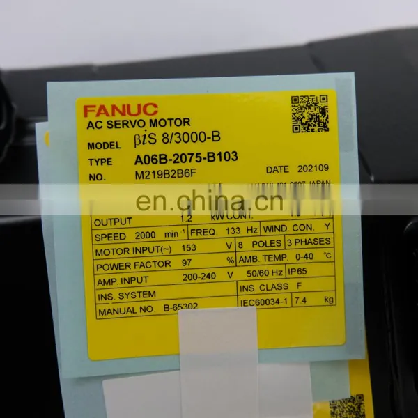 Original Fanuc ac Servo Motor A06B-2075-B103 photo-5