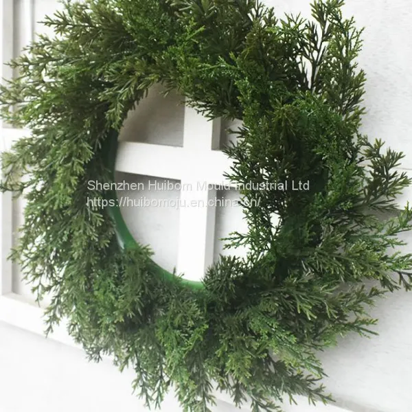 46mm 0.6kg Christmas Wreath With Ribbon and Bells, Outdoor Indoor Christmas Wreaths Garland Ornaments Christmas Decorations photo-2