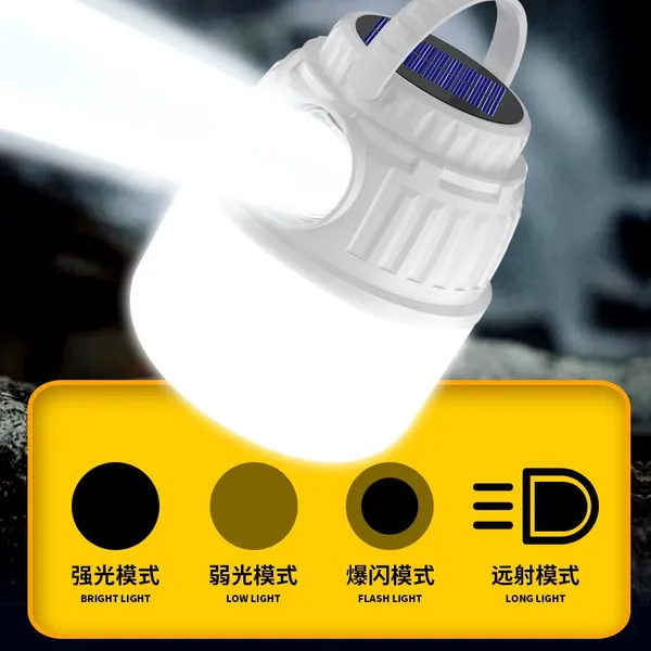 Outdoor Solar Charging Bubble Lamp Waterproof Multifunctional Camping Lamp Night Market Street Stand Lamp Emergency Charging Camping Lamp photo-4