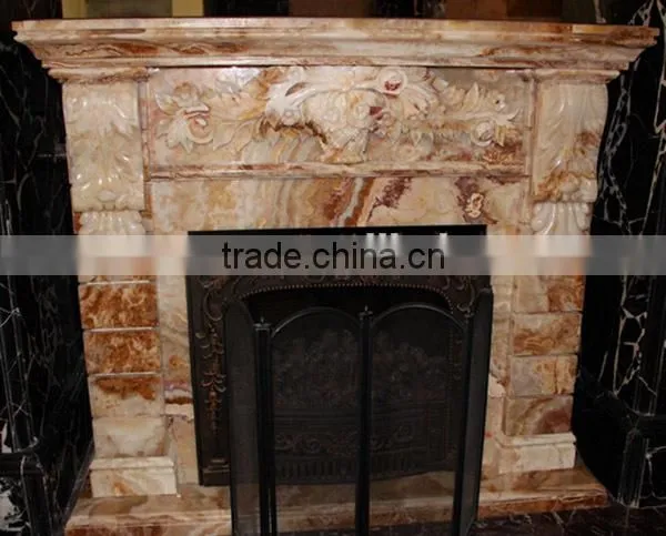Unique Design Indoor Marble Fireplace For Sale photo-2