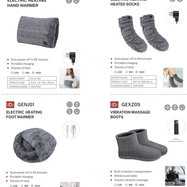 Various Electric Heated Products Including Hand Warmer, Cushion, Pad, Eyecover, Toy, Scarf, Hug Bottle, Socks With TUV Certified photo-5
