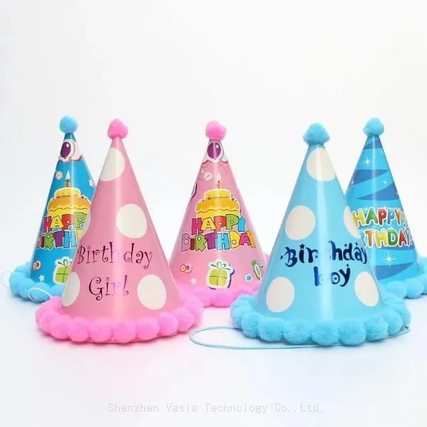 Factory Wholesale Multi-Style Birthday Hats With Plush Balls for Children & Adult Party Supplies photo-5
