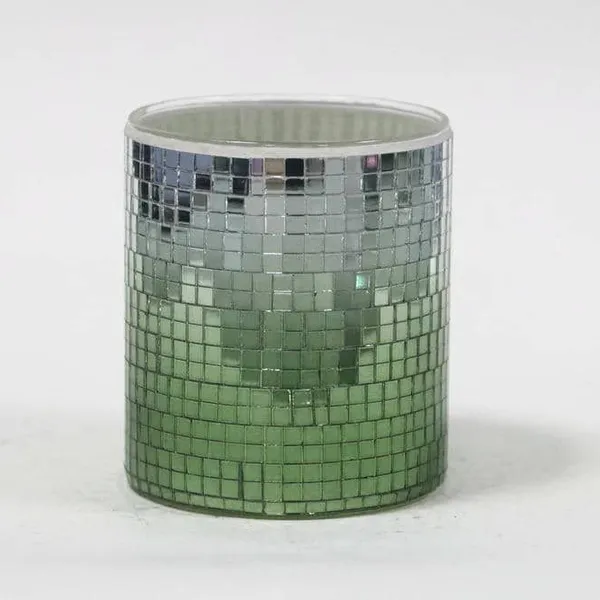 Mosaic Jar Glass Vase Glass Container Jar photo-2