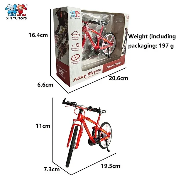 XINYU1:8 Scale Bike Toy Diecast Alloy Stimulated Mountain Bicycle photo-2
