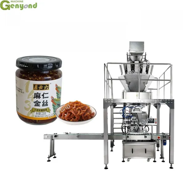 Genyond Red Chili Sweet Pickle Jar Bottle Tin Can Filling Machine Capping Machine Hot Sale